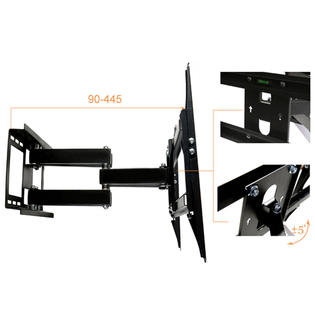 Brateck 309080black Full Motion Tv Wall Mount For Samsung Vizio Sharp Lg Tcl 32 37 40 42 46 48 50