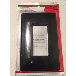 Swp26bkbpcc10 Pass Seymour Black Screwless Decorator Wall Plate