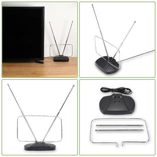 Onn ONA16AV001 Home Indoor High Quality 1080P HDTV VHF UHF Antenna Local  Channels Coaxial Cable