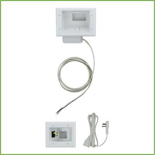 Commercial Electric 5623 Wh Flat Panel Tv Cable Organizer Kit