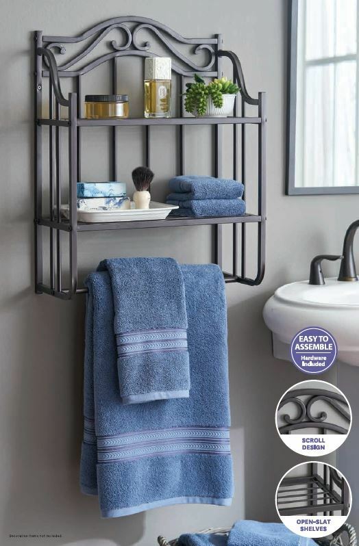 Better Homes Gardens Oil Rubbed Bronze Bathroom Wall Shelf