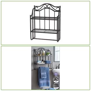 Better Homes Gardens Oil Rubbed Bronze Bathroom Wall Shelf