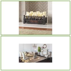 Home Decorators Collection 20 In Candle Electric Fireplace Insert Infrared Heater Black Led Remote Light