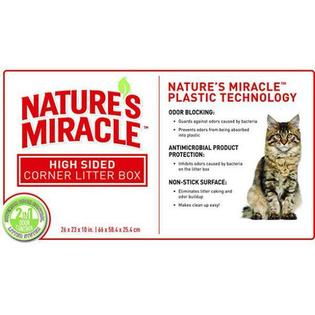Nature S Miracle Natures Miracle Just For Catsadvanced High Sided Corner Cat Litter Box