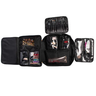 Chris Scanlon Travel Makeup Cosmetic Bag With Compartments Large Organizer Case
