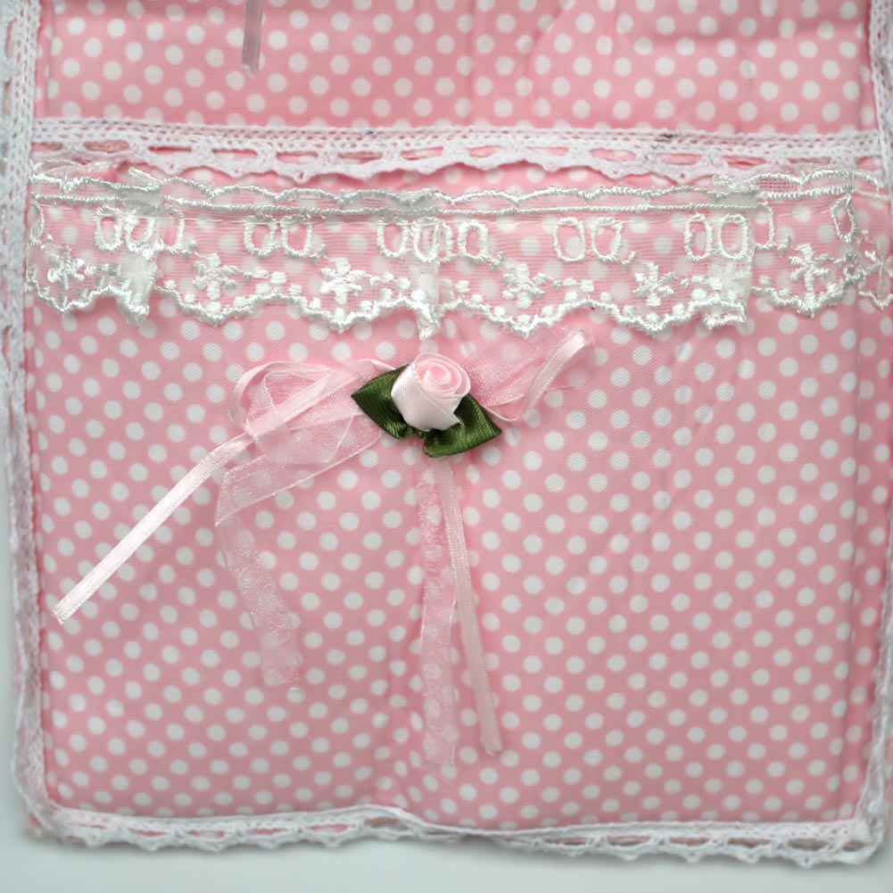 Blancho Bedding [Polka Dot & & Lace] Pink/Wall Hanging/ Wall Organizers/ Baskets /Hanging Baskets (8*14)