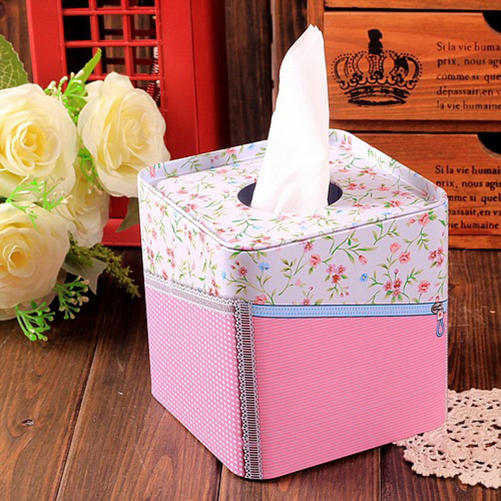 Panda Superstore [Lovely Zipper] Iron Box Roll Paper Tin Box Toilet and Tissue Paper Holder(45)