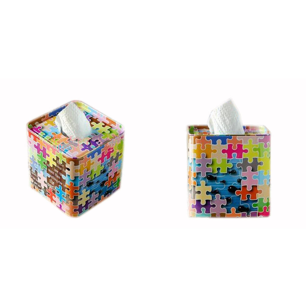Panda Superstore [Puzzle] Iron Box Roll Paper Tin Box Toilet and Tissue Paper Holder(23)
