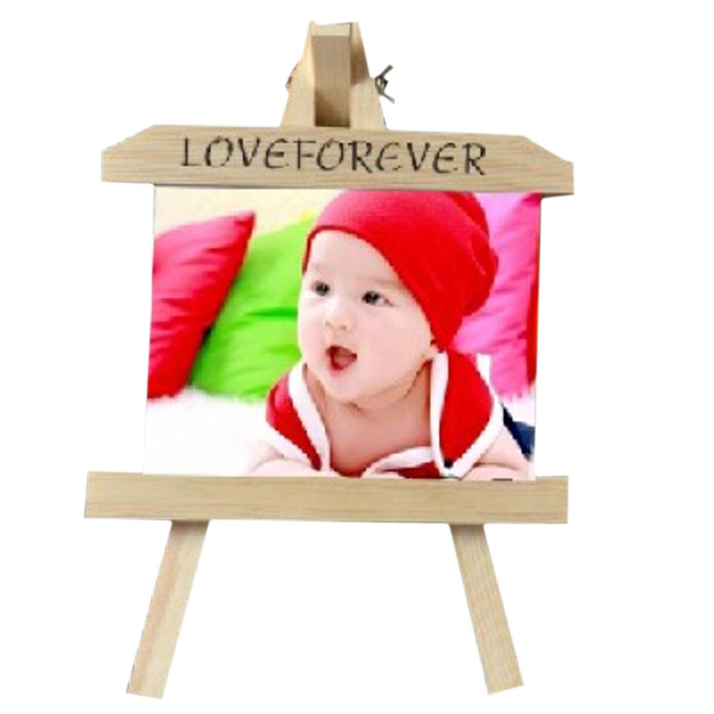 Panda Superstore Simple Foldable Frames Wooden Table-top Picture/Photo Frames 6.6*5"