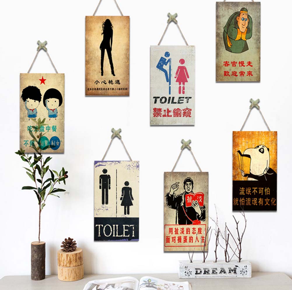 Panda Super Home Door Retro Style Decorative Sign Tin Home Door Retro Style Decorative