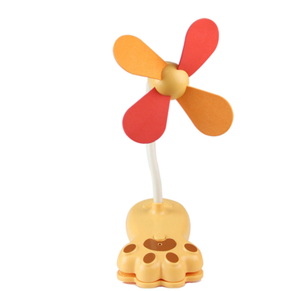 Panda Superstore Noiseless Mini Clip-On Fan, Claw type(yellow)
