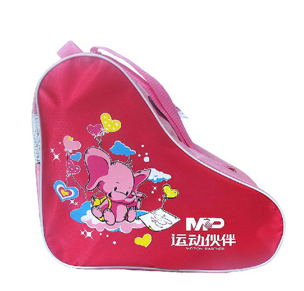Panda Superstore Pink Cartoon Children Skate Roller Derdy Tote Ice Skate Carry Bag Roller Sack