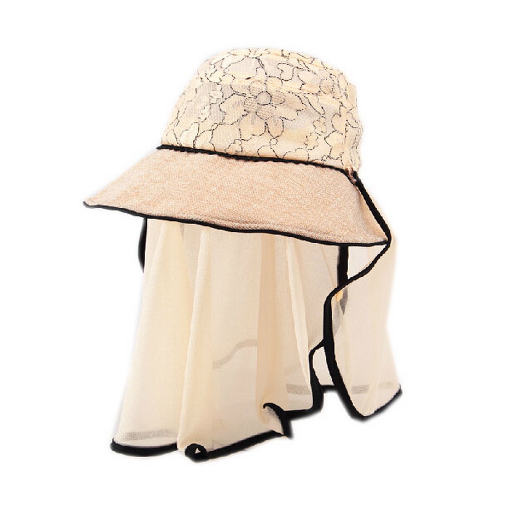 Panda Superstore Ultra Light Crepe Hat UV Protection Lace Fishing Hat for Women