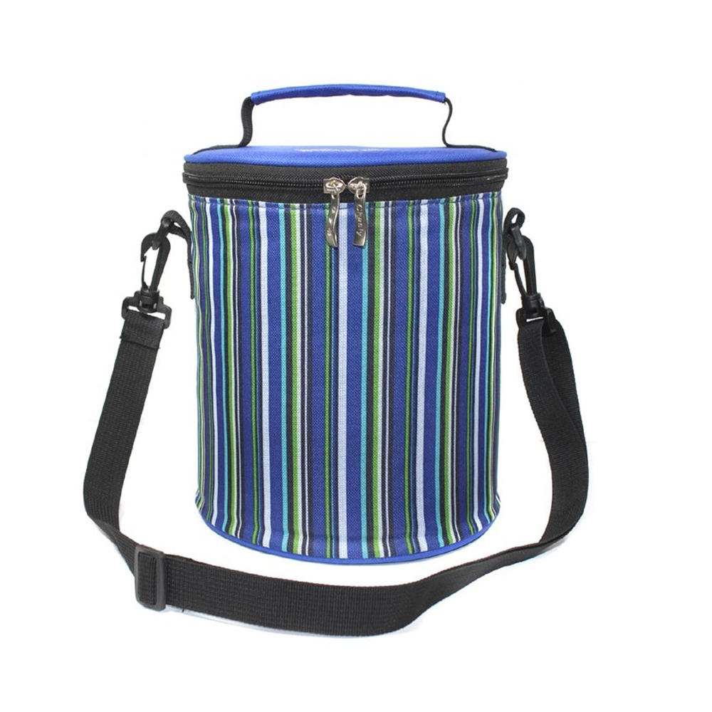 Panda Superstore Stripe Insulated Cooler Bag Mobile Cooler/Lunch Tote, 7L, (20D*23HCM)