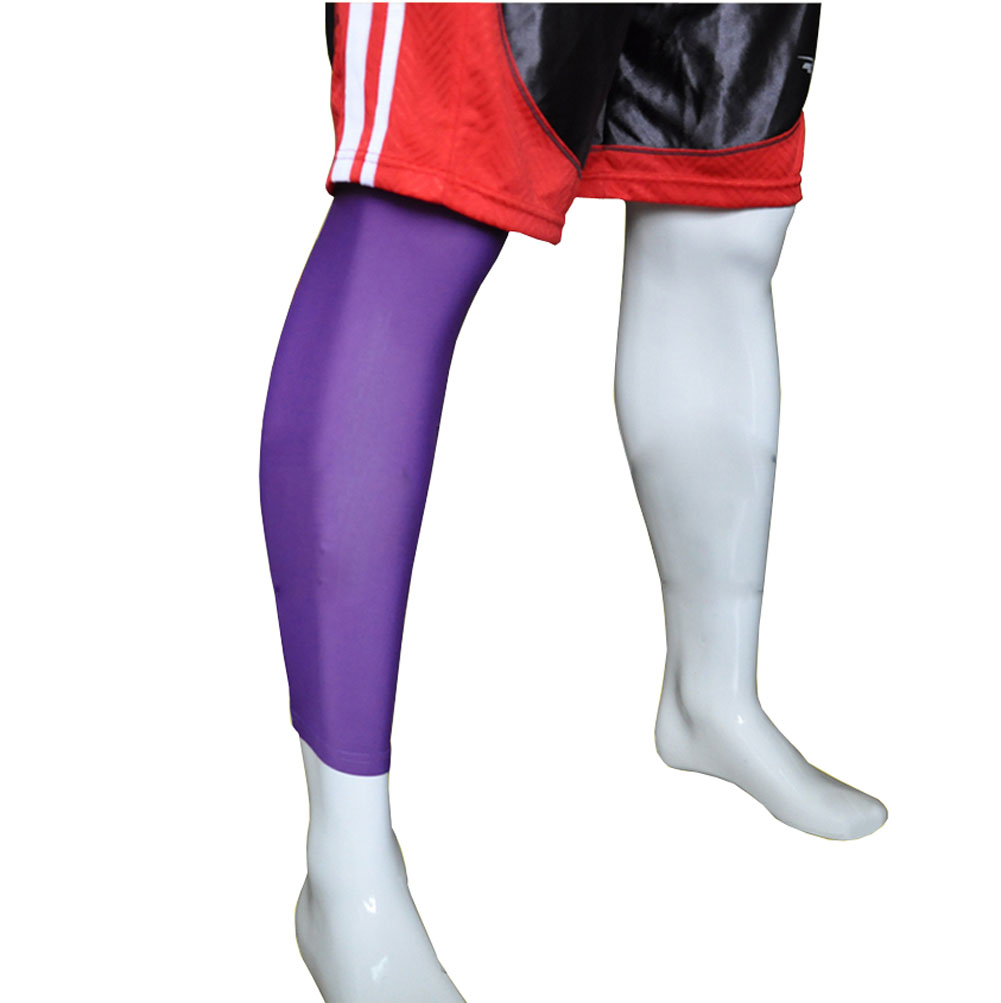 Panda Superstore [PURPLE] 17.7" Long Compression Basketball Leg Sleeve One Pic, Size Middle