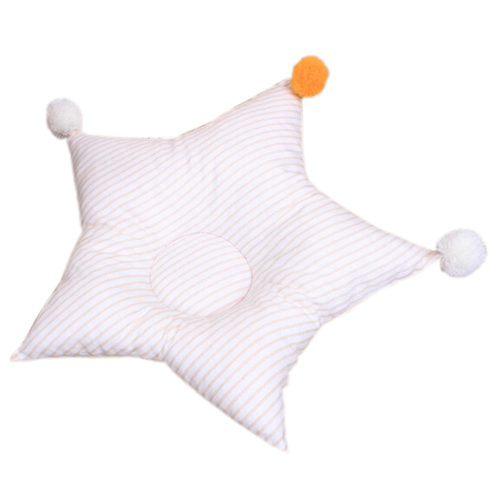 Panda Superstore Toddle Pillow Infant Baby Protective Flat Head Anti-roll Head Support [Star]