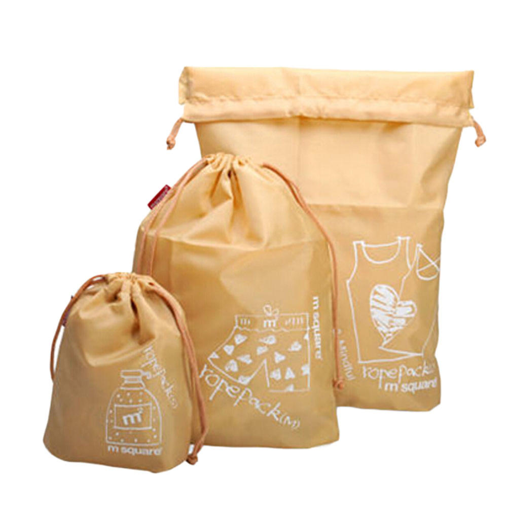 Panda Superstore Fashion [Kahki] Outdoor Durable Waterproof Dacron Drawstring Dry Bags,3Pcs,3Size