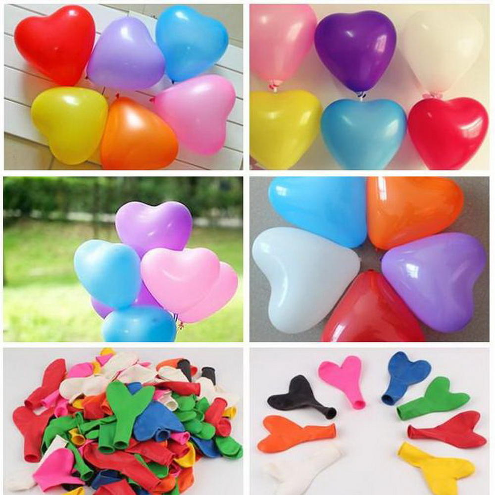 Panda Superstore Kids Birthday Party Supplies Assorted Heart Balloons 10'' 200 Pcs