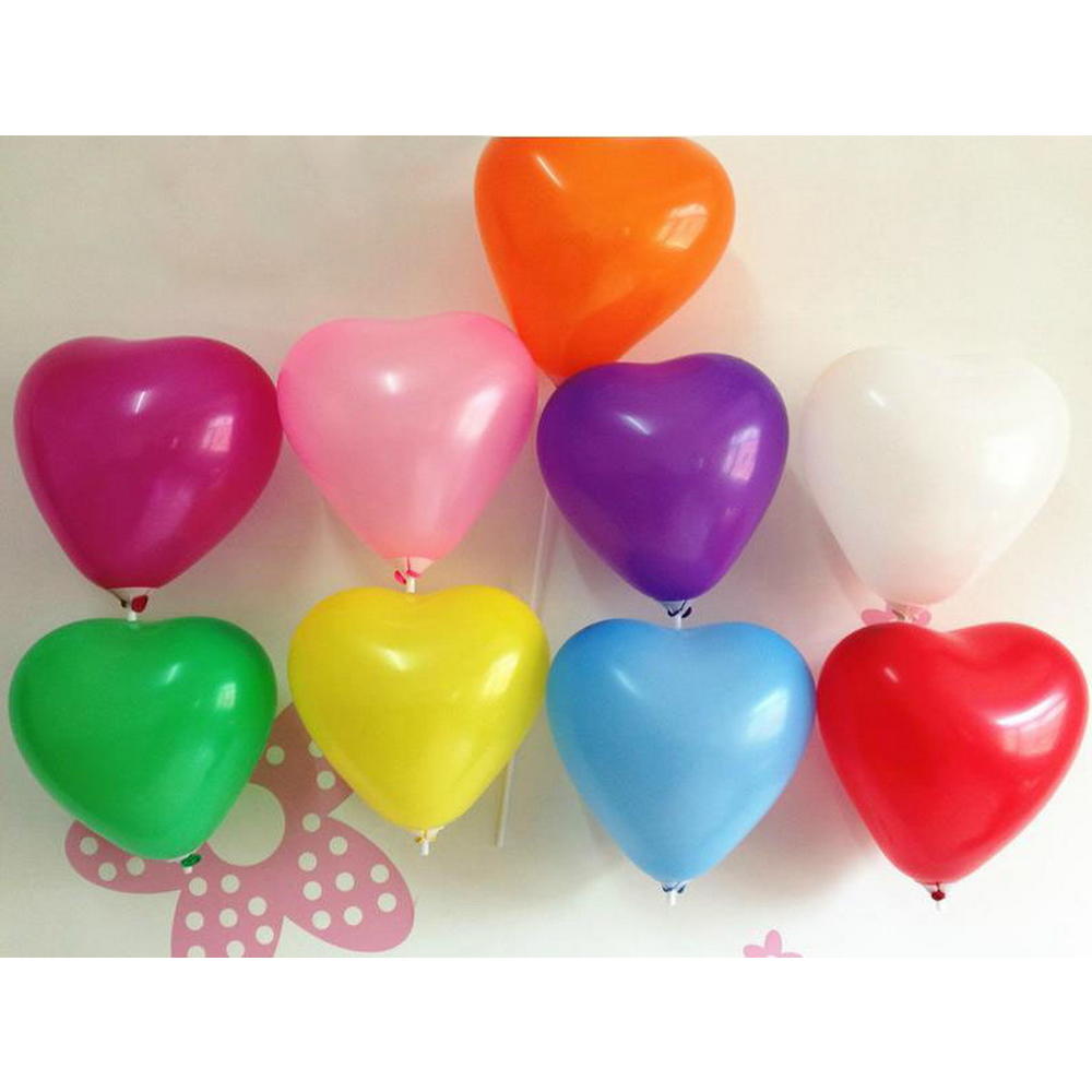 Panda Superstore Kids Birthday Party Supplies Assorted Heart Balloons 10'' 200 Pcs