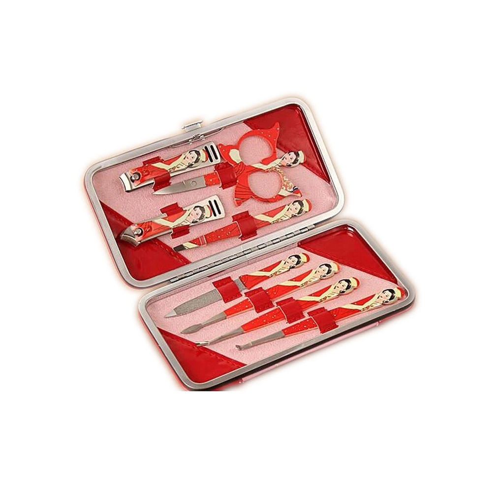 Panda Superstore [RED] GOOOD 8 PCS Chinese Beauty Manicure/Pedicure Kits Nail Care Personal Set