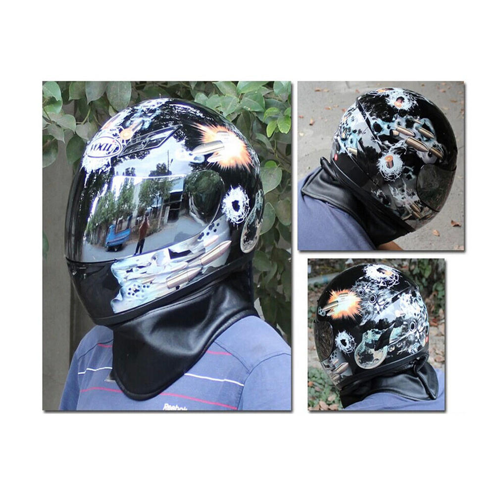 Panda Superstore Cool Bullets Motorcycle Helmet Street Bike Full Face Helmet (XL,22 4/5"-23 3/5")