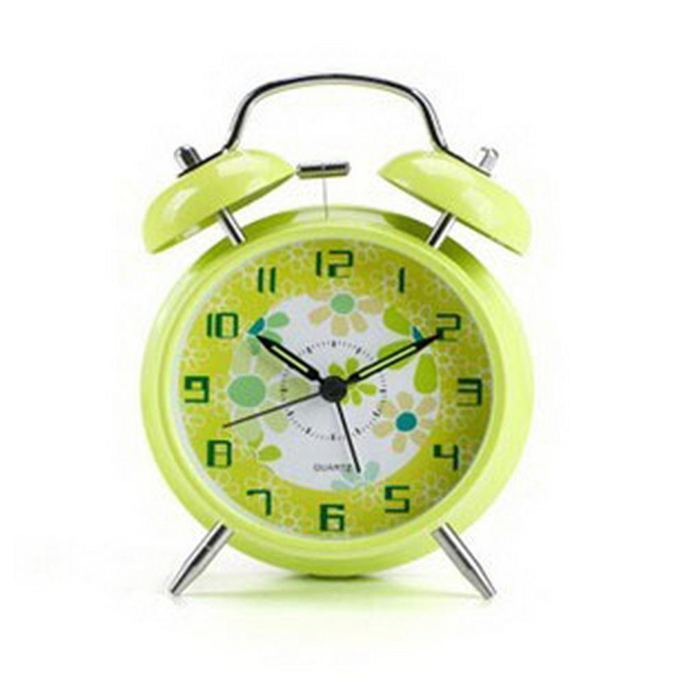 Panda Superstore Alarm Clock With Nightlight And Loud Alarm(Flower,Green)
