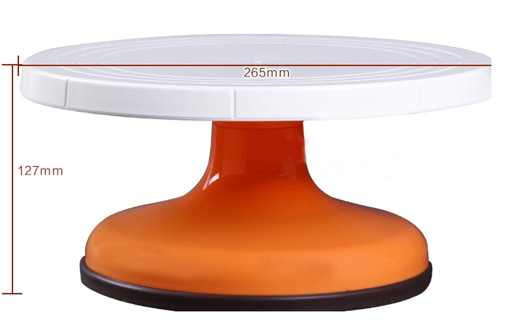 Panda Superstore Cake Decorating Turntable And Cake Stand Bakery Supplies Orange 10 4