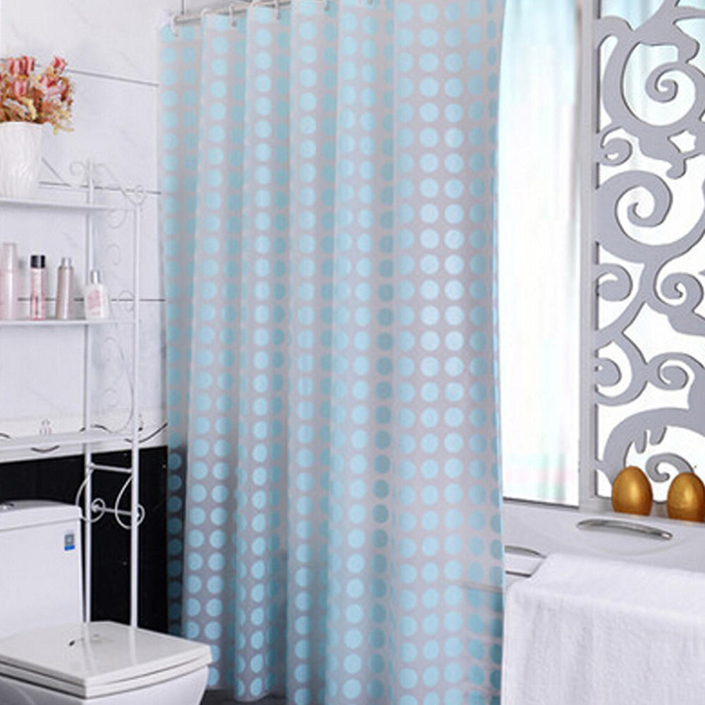 Kylin Express Fashionable Shower Curtains Waterproof Bath Curtain,71-inch by 79-inch Blue Dots