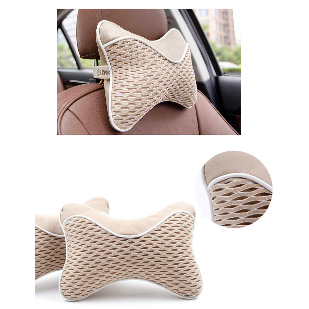 Kylin Express Breathable Car Neck Pillow Seat Neck Rest Pillow Neck Pillow (1 Pair), Chocolate
