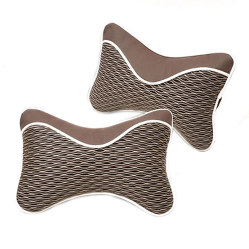 Kylin Express Breathable Car Neck Pillow Seat Neck Rest Pillow Neck Pillow (1 Pair), Chocolate