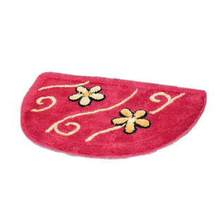 Blancho Bedding Cute Non Slip Fabric Velvet Semi Circle Doormat
