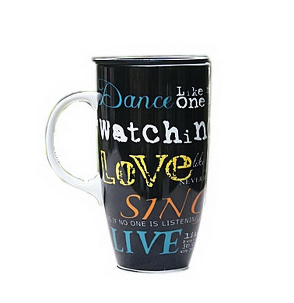 Blancho Bedding Cool Black Mug Big Coffee Mugs Hand Painted Funny Mug Coffee/Tea/Juice/Milk Mugs