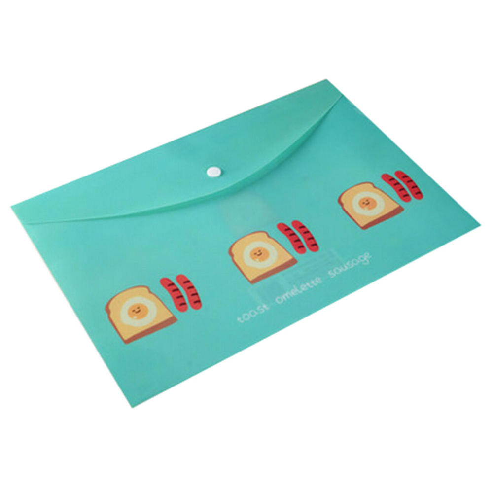 Blancho Bedding Set of 4 Practical Stationery Supplies Folders A4 File Folders/ Pocket, BLUE