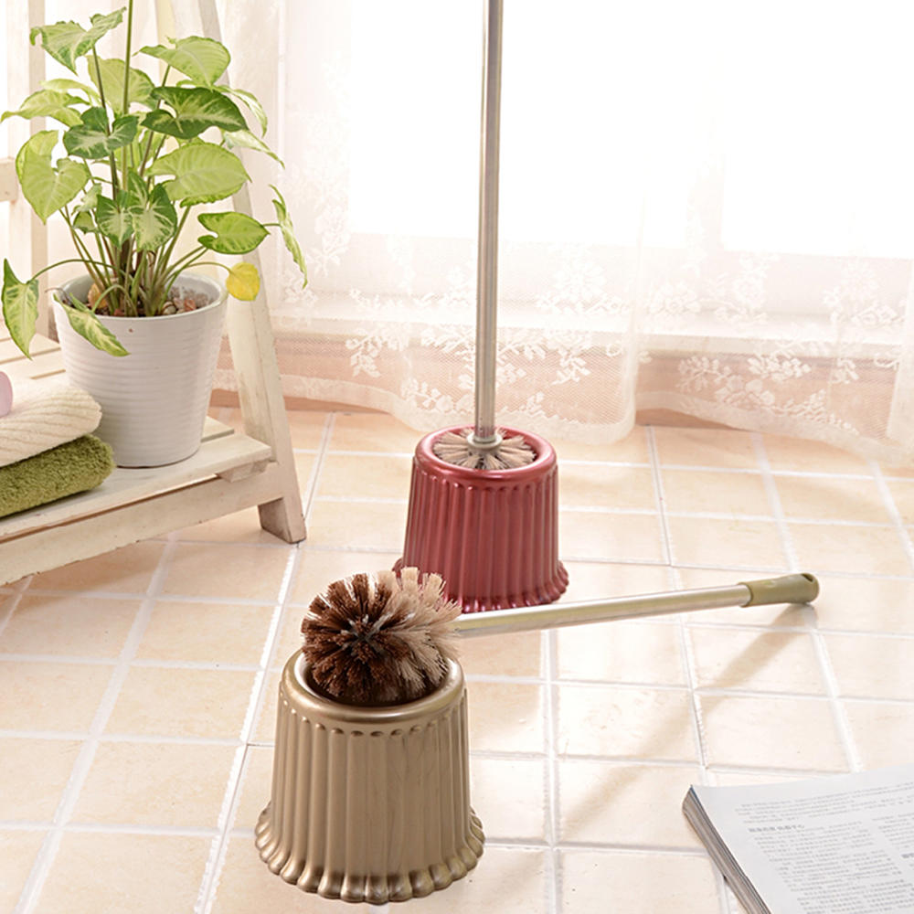 Blancho Toilet Brush&Holder Set Closestool Cleaning Accessory Long Handle, Wine
