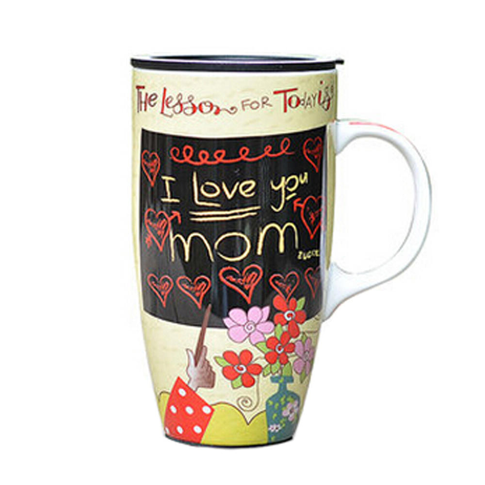 Kylin Express Colorful Ceramic Coffee Cup/ Coffee Mug With Love Heart Pattern