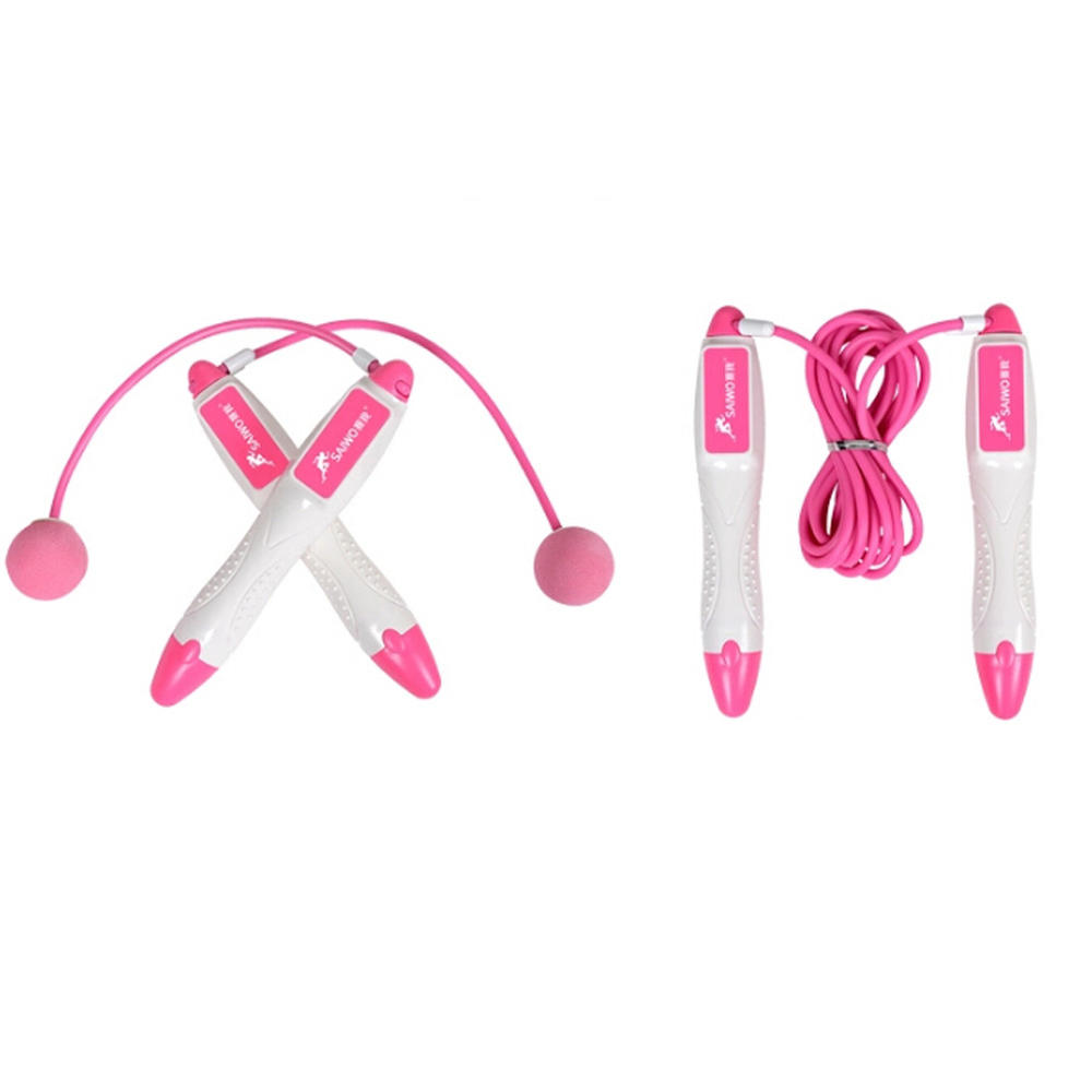 Kylin Express Jump Rope for Fitness Training,Wireless Jump Rope PU Skipping Rope 3M Pink