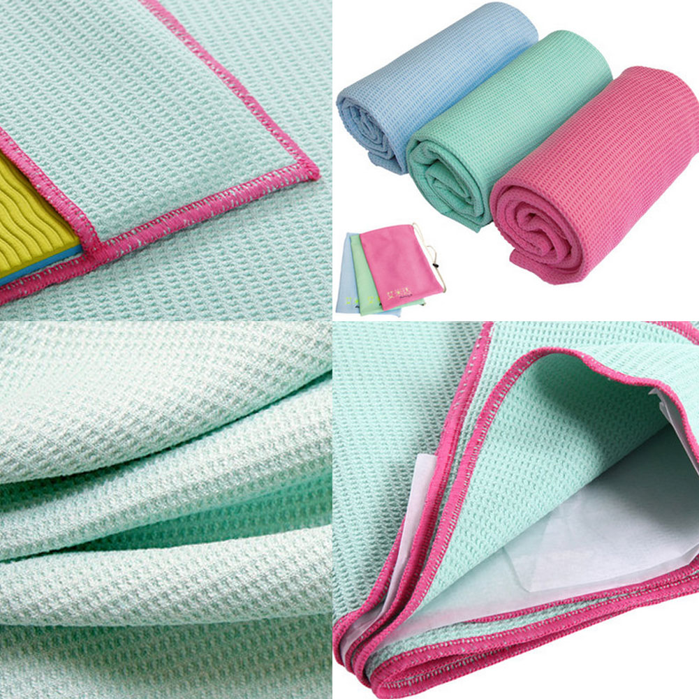 Kylin Express 72"x24" Premium Microfiber Yoga Towel Yoga Mat Blanket + Carry Bag, Purple