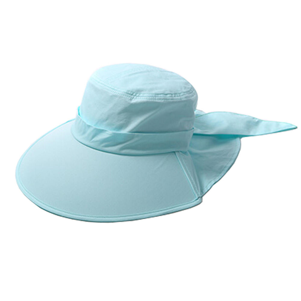 Kylin Express Blue Adjustable Outdoor Wide Brim UV Protection Cap Foldable Cycling Sun Hat