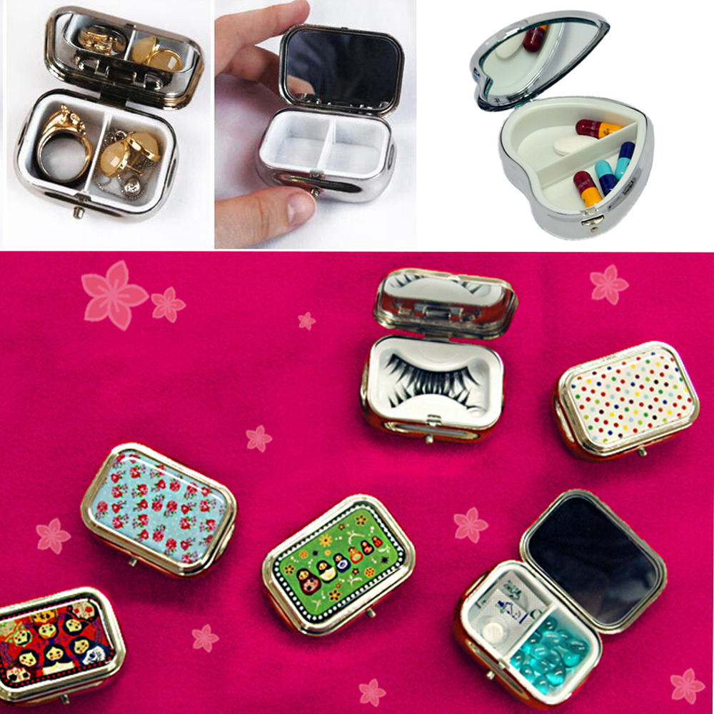 Kylin Express Pill Box For Pocket or Purse/ Multifunction Small Jewel Box Case  G