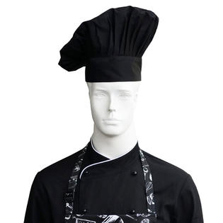 George Jimmy Fashion Pleats Kitchen Cook Hats Mushroom High Quality Chef Hats Black