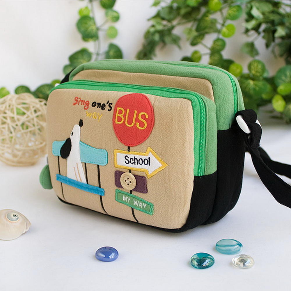 Blancho Bedding [Sing My Way] Embroidered Applique Swingpack Bag Purse / Wallet Bag / Shoulder Bag (7.1*5.3*3.7)