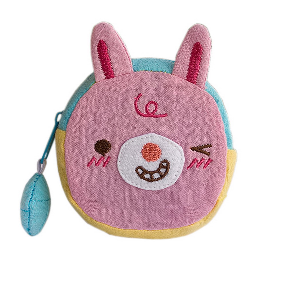 Blancho Bedding [Funny Rabbit] Embroidered Applique Fabric Art Wrist Wallet / Coin Purse / Wrist Pack (2.7*3.4)