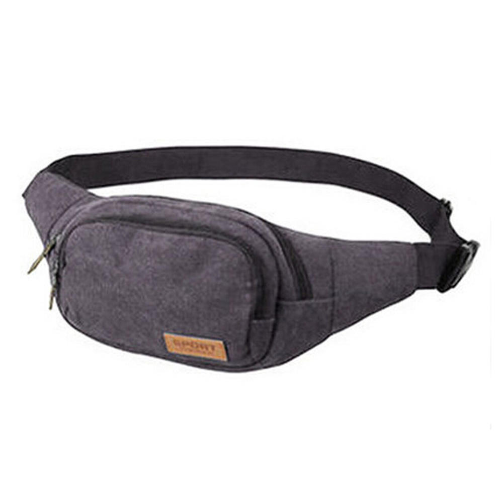 Panda Superstore Durable Canvas Sport Bag Outdoor Backpack Pocket Small Knapsack, GRAY