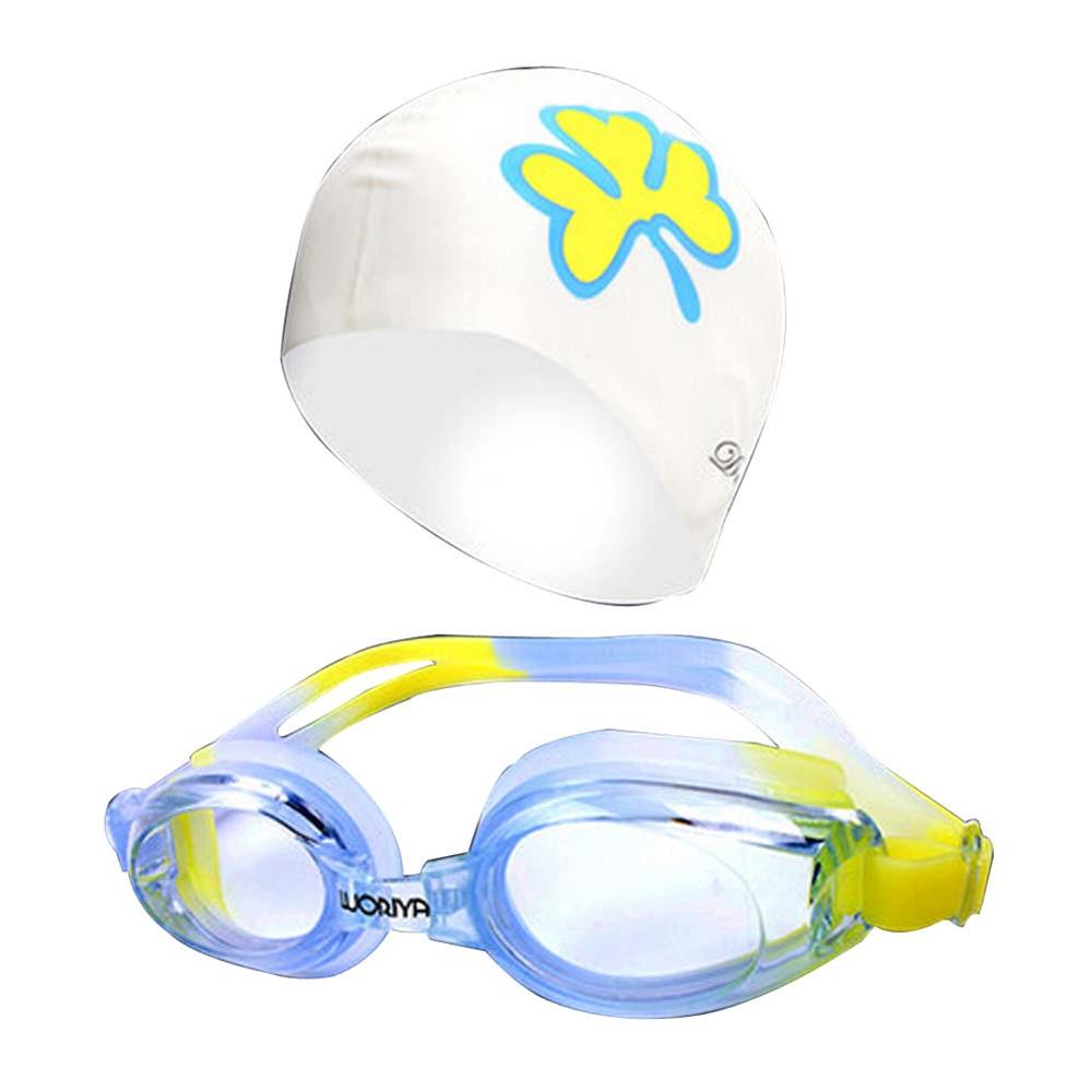 Panda Superstore Elagant Lovely Swimming Cap Swimming Glass Set Swimming Wear