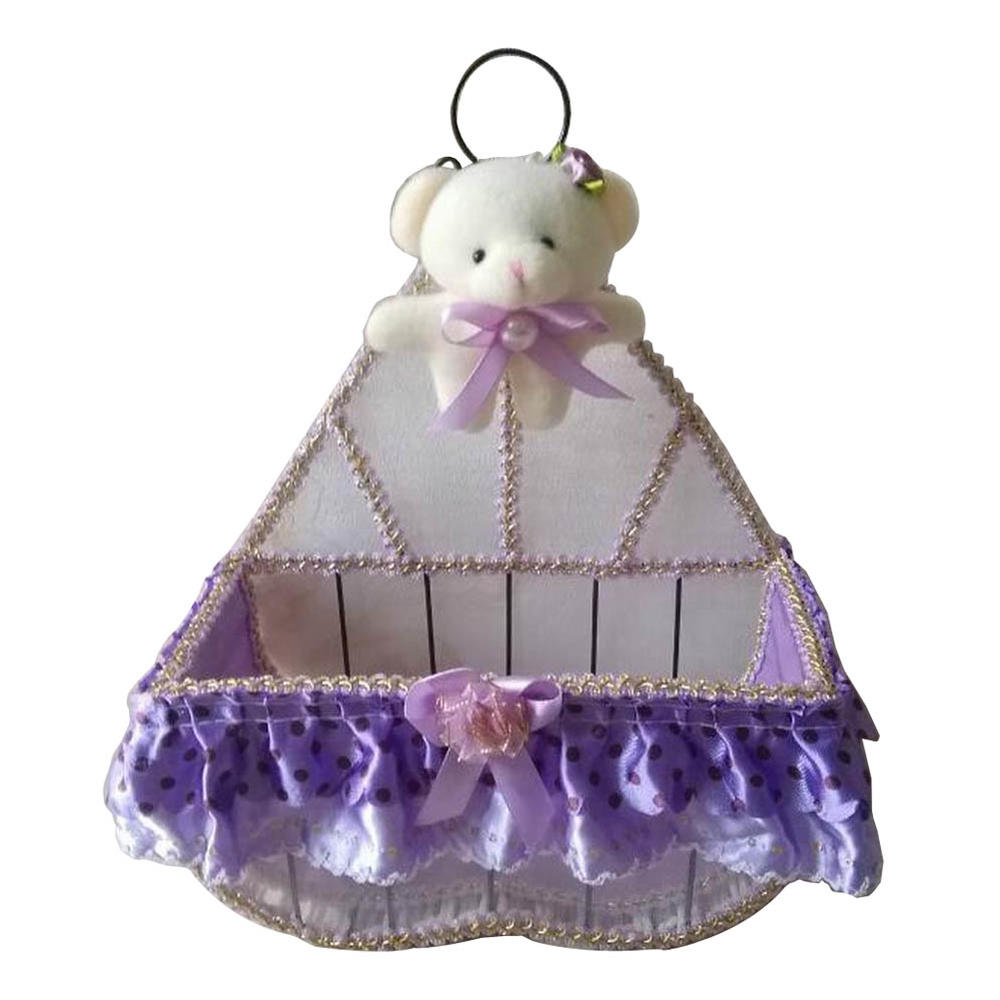 Blancho Bedding [Purple] Elegant Hanging Storage Basket Wall Organizer Hanging Holder