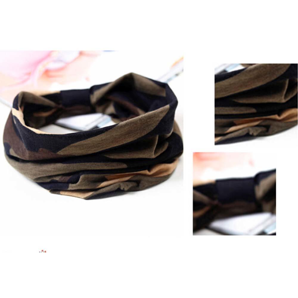 Panda Superstore Set of 2 Solid Coffee Color Retro and Casual Style Head Cloth Hair Bands