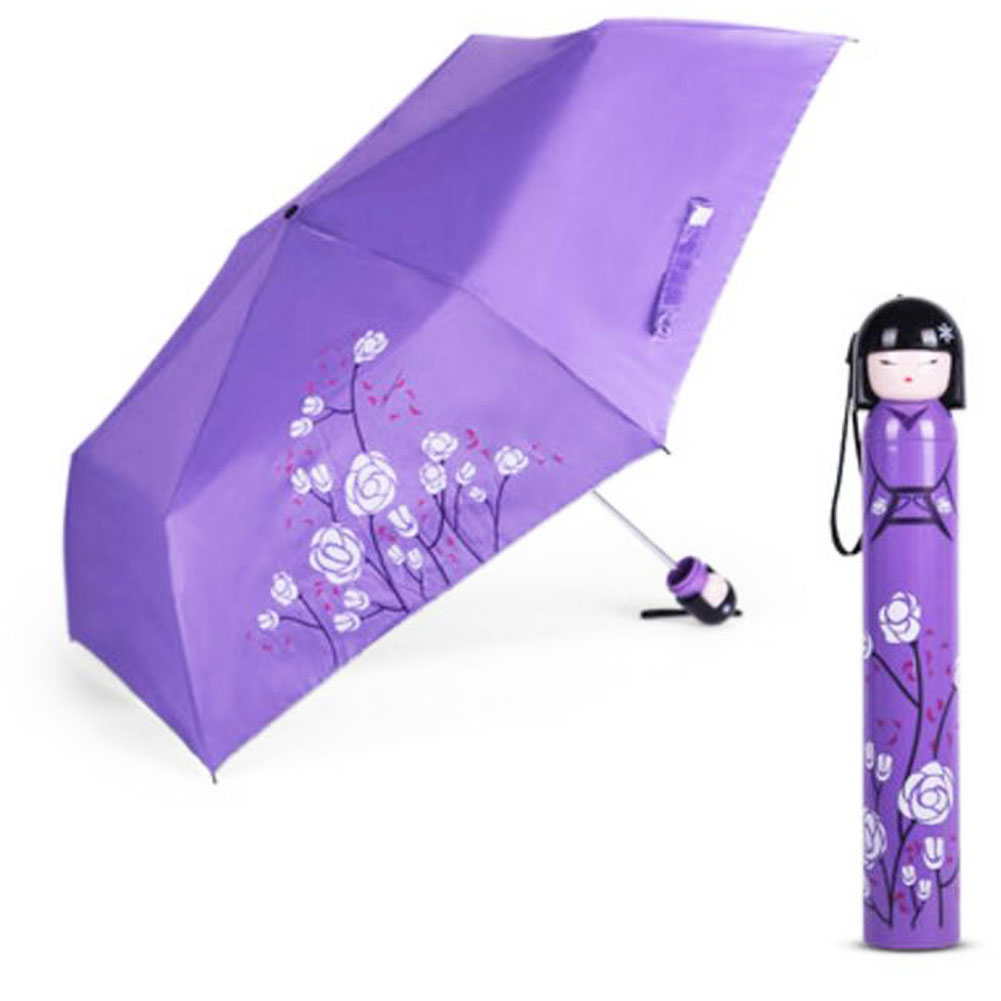 George Jimmy Children Folding Ultralight Sun Shade Umbrellas Creative Umbrella-Purple