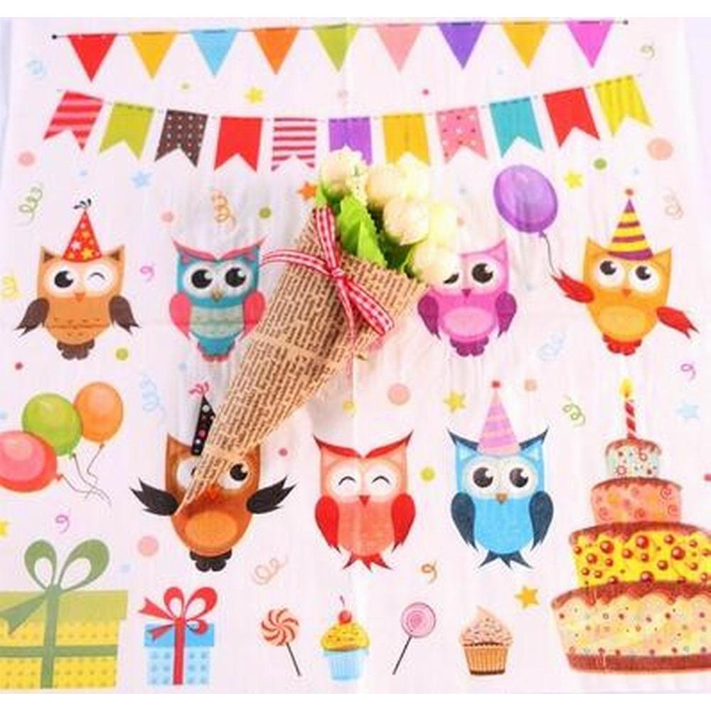 East Majik 3 Packs Two Layers Disposable Kids Birthday Party/Dinner Paper Napkins
