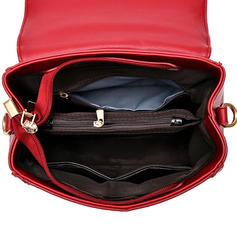 Kylin Express Womens Vintage Handbag Totes Purse Shoulder Bag PU Leather, Wine