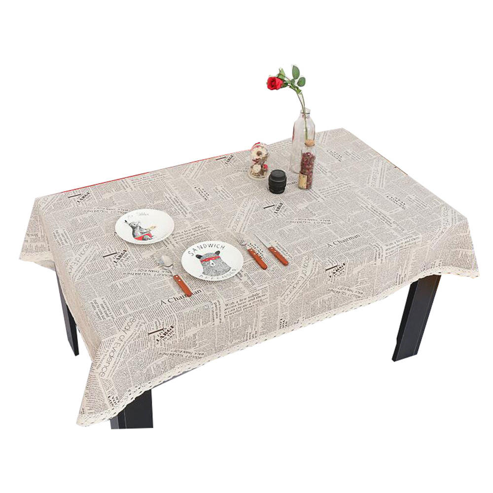 East Majik England Newspaper Style Table Covers Cloth Tablecloth 51*71 inch